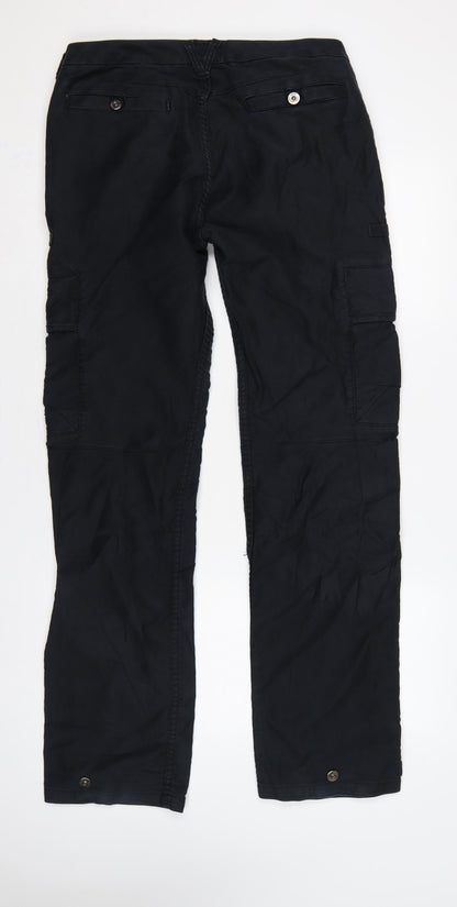 Calvin Klein Jeans Men Black W31 L34 Cargo Trousers Straight Leg