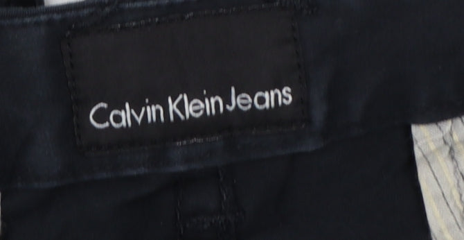 Calvin Klein Jeans Men Black W31 L34 Cargo Trousers Straight Leg