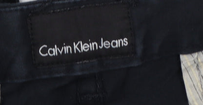 Calvin Klein Jeans Men Black W31 L34 Cargo Trousers Straight Leg