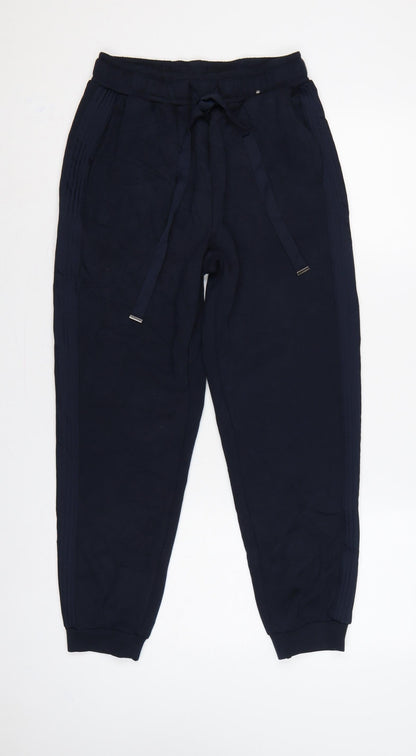 Marks & Spencer Women’s Navy Size 8 Short Tapered Jogger Trousers