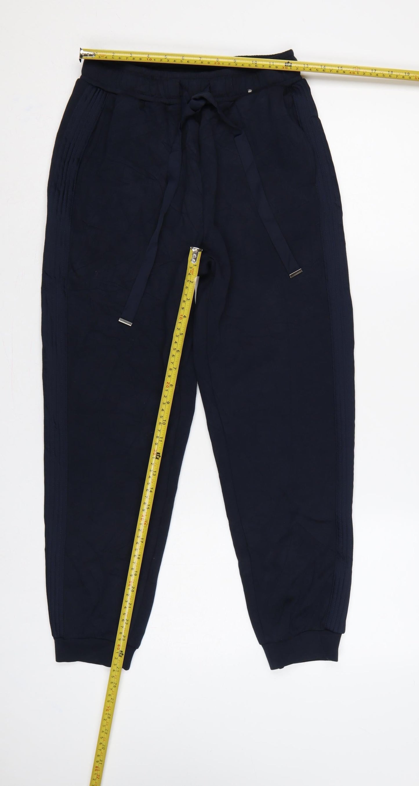 Marks & Spencer Women’s Navy Size 8 Short Tapered Jogger Trousers