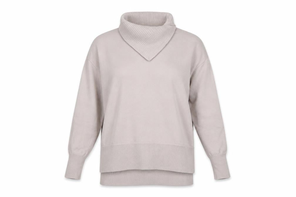 Karen Millen Women's Beige XS Wool Roll Neck Pullover Jumper