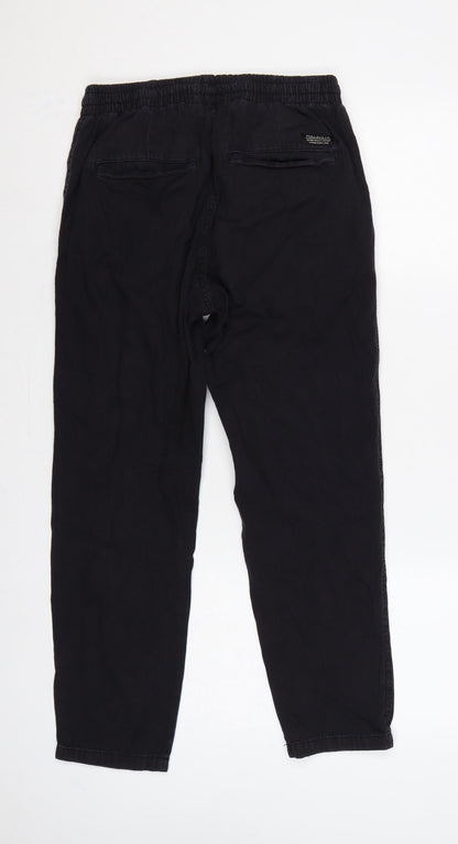 Pull&Bear Women’s Black S Cotton Drawstring Jogger Trousers