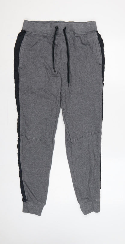 Under Armour Men’s Grey L Fitted Jogger Trousers Black Panels