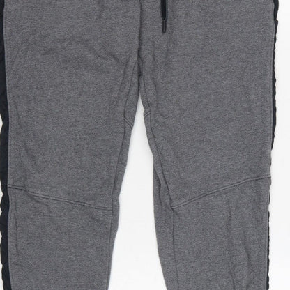 Under Armour Men’s Grey L Fitted Jogger Trousers Black Panels