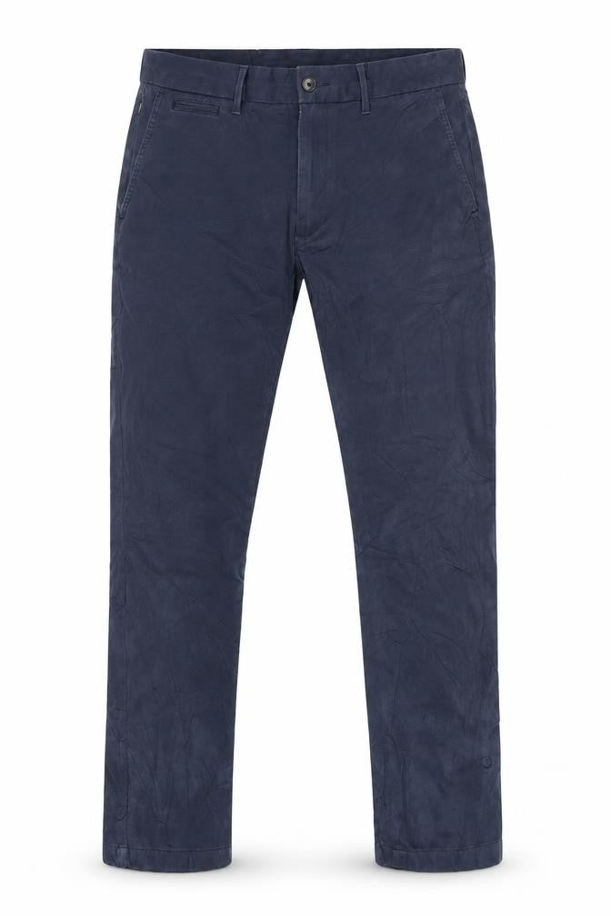 Marks and Spencer Men's Blue 32in Regular Stretch Chino Trousers