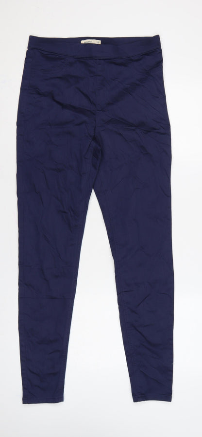 Marks & Spencer Women Blue UK 12 Long Skinny Stretch Jeggings