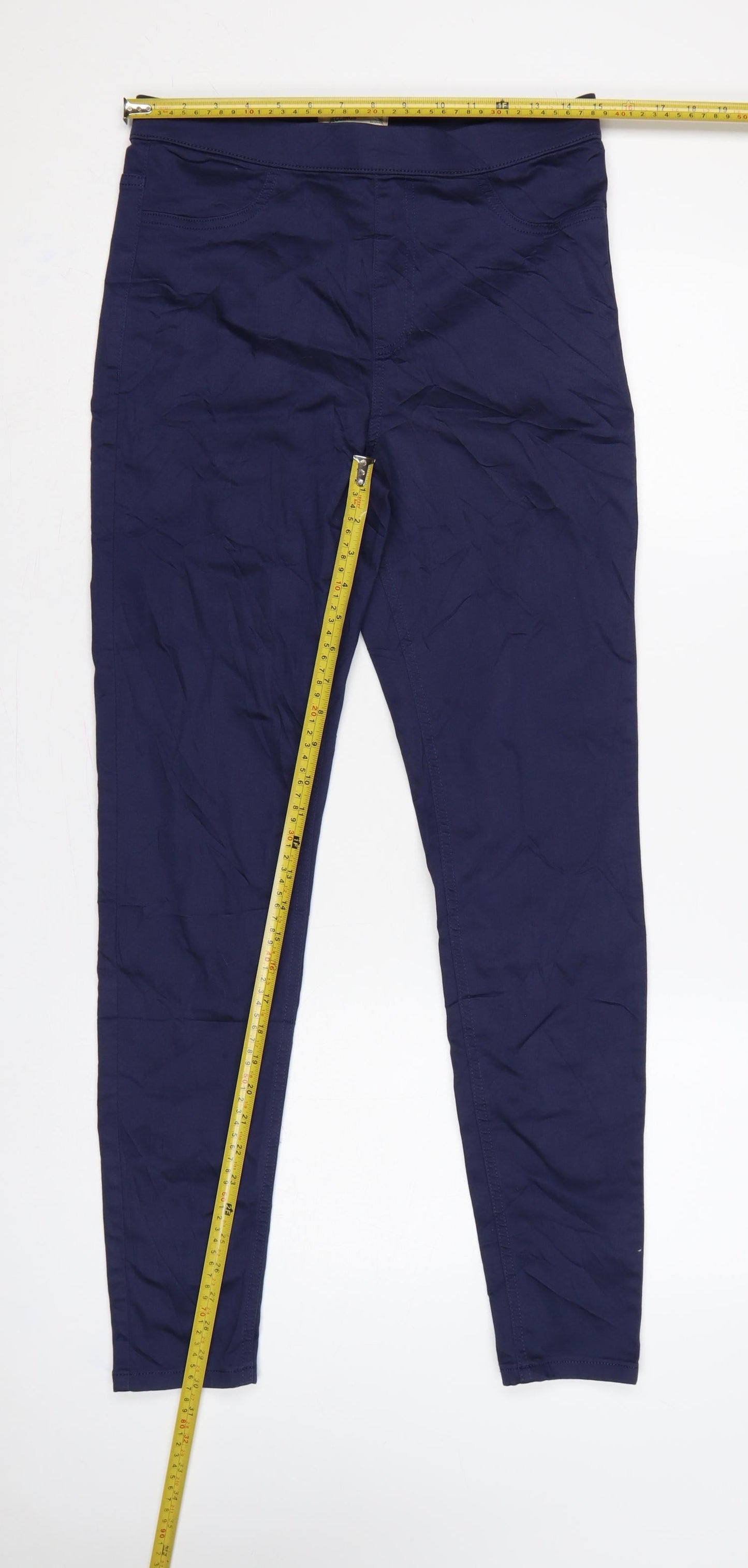 Marks & Spencer Women Blue UK 12 Long Skinny Stretch Jeggings