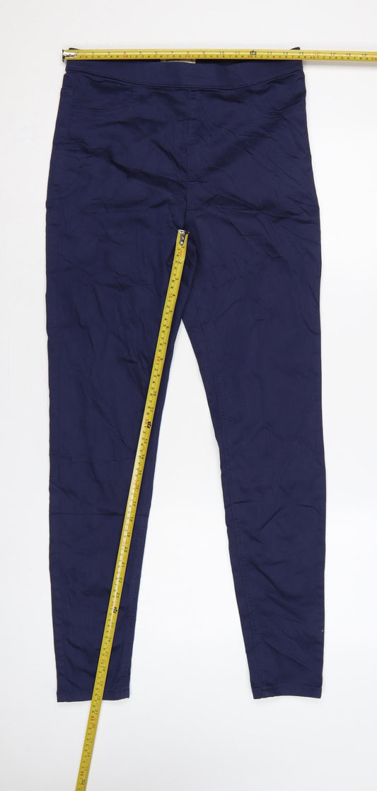 Marks & Spencer Women Blue UK 12 Long Skinny Stretch Jeggings