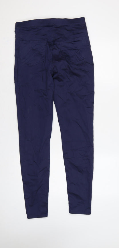 Marks & Spencer Women Blue UK 12 Long Skinny Stretch Jeggings