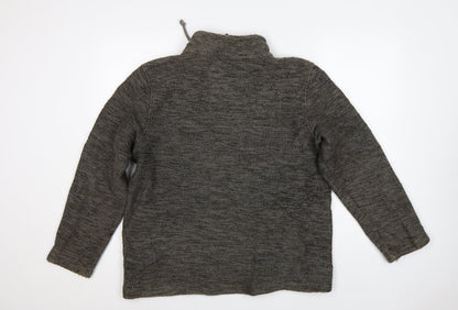 Weird Fish Men’s Grey M 1/4 Zip Fleece Sweatshirt Embroidered Logo