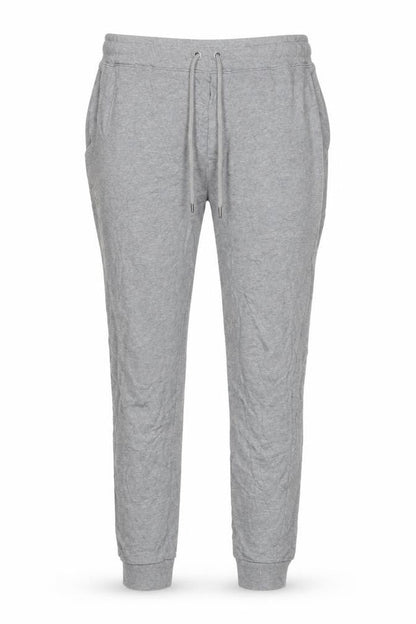 Marks and Spencer Women's Grey XL Cotton Jogger Trousers Drawstring
