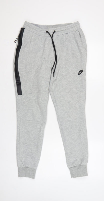 Nike Men's Grey S Jogger Sweatpants Zip Pocket Drawstring