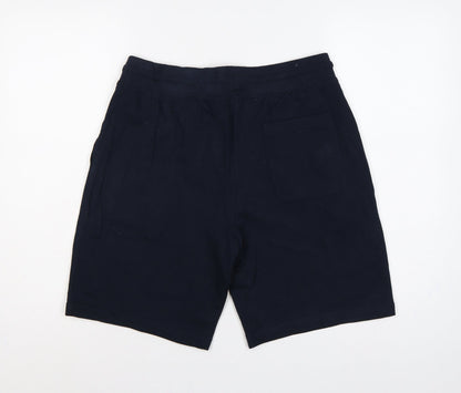 Marks and Spencer Men’s Blue M 34in Drawstring Cotton Sweat Shorts