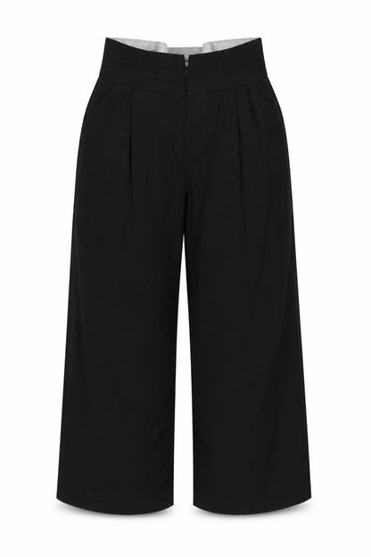 Hollister Women’s Black UK 12R High Rise Livvy Wide Leg Trousers W31
