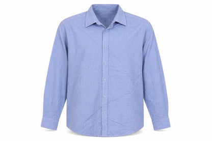 Greenwoods Men's Blue 18 Long Sleeve Check Button-Up Shirt