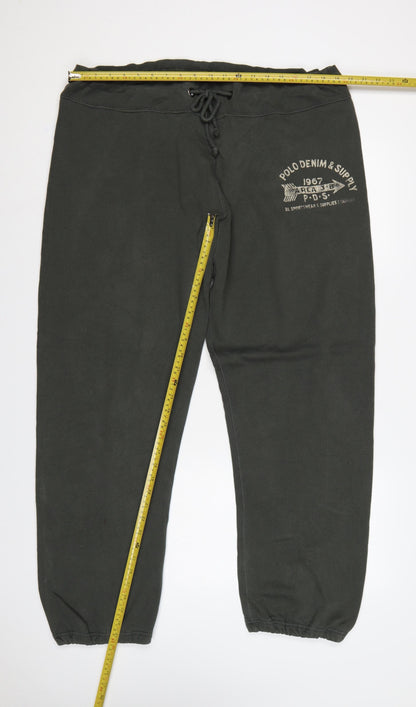 Denim & Supply Ralph Lauren Men’s Black XL Logo Sweatpants Joggers