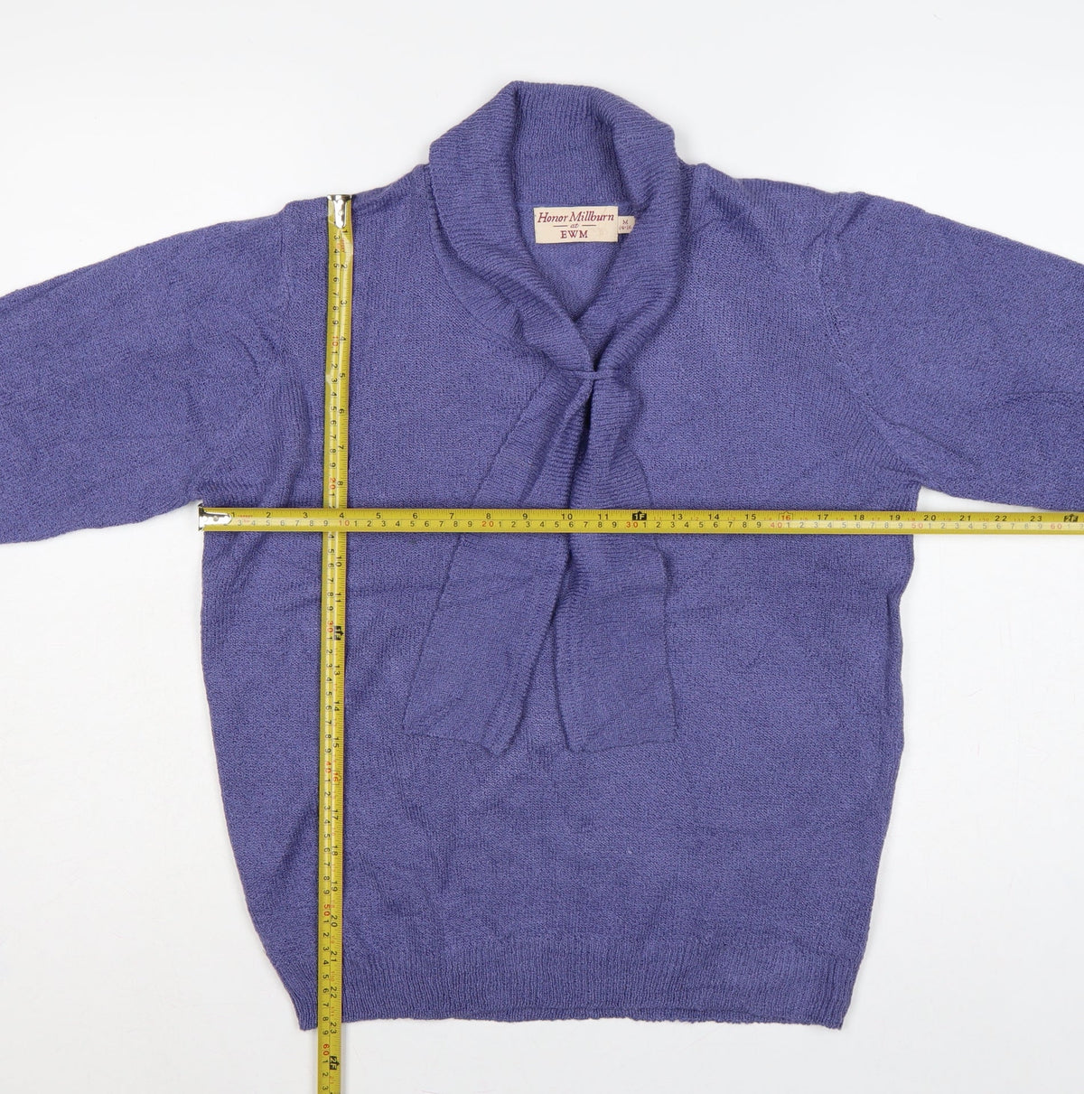 Honor Millburn at EWM Women Purple Size 16 Cowl Neck Pullover Jumper