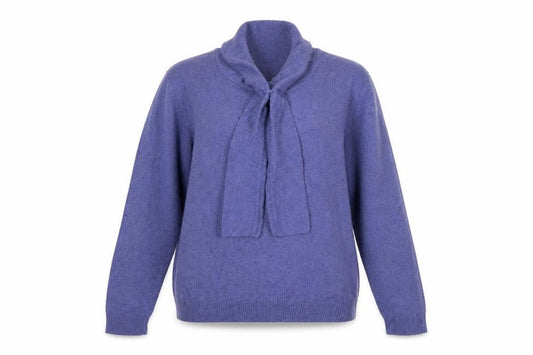 Honor Millburn at EWM Women Purple Size 16 Cowl Neck Pullover Jumper