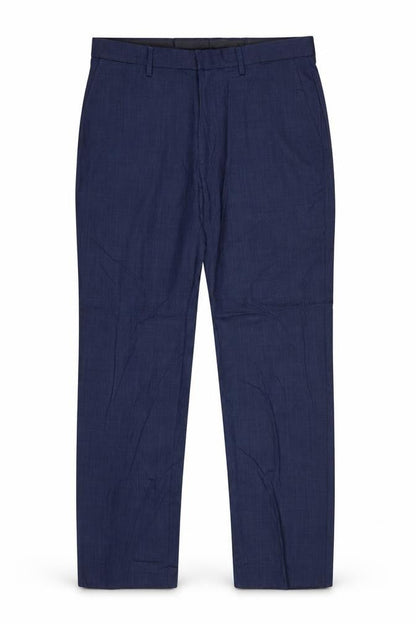 Marks & Spencer Mens Blue 36in Regular Fit Wool Blend Dress Trousers 29in Short