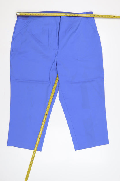 Marks & Spencer Women’s Blue Size 20 Regular Stretch Straight Trousers