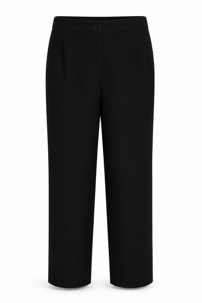 Country Casuals Women's Black UK 14 Wool Blend Straight Tailored Trousers