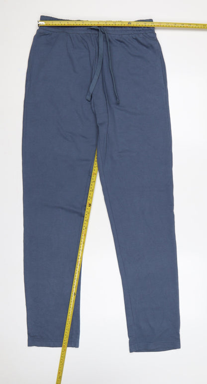 Marks and Spencer Men's Blue M Regular Fit Jogger Trousers 33-35in
