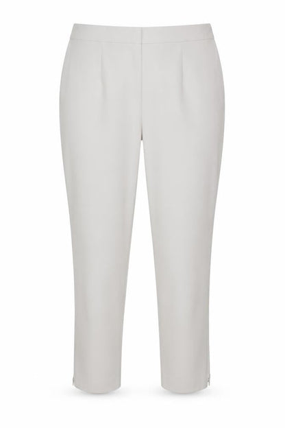 Marks & Spencer Womens Ivory UK 20 Long Tapered Ankle Zip Tailored Trousers