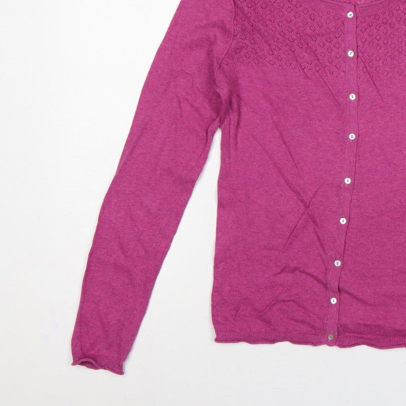 Lily & Me Women’s Pink Size 10 Open Knit Button Cardigan