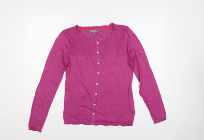 Lily & Me Women’s Pink Size 10 Open Knit Button Cardigan