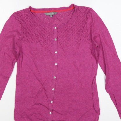 Lily & Me Women’s Pink Size 10 Open Knit Button Cardigan