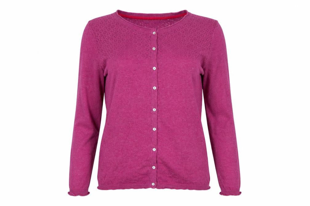 Lily & Me Women’s Pink Size 10 Open Knit Button Cardigan