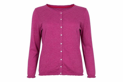 Lily & Me Women’s Pink Size 10 Open Knit Button Cardigan