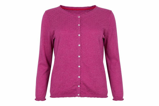 Lily & Me Women’s Pink Size 10 Open Knit Button Cardigan
