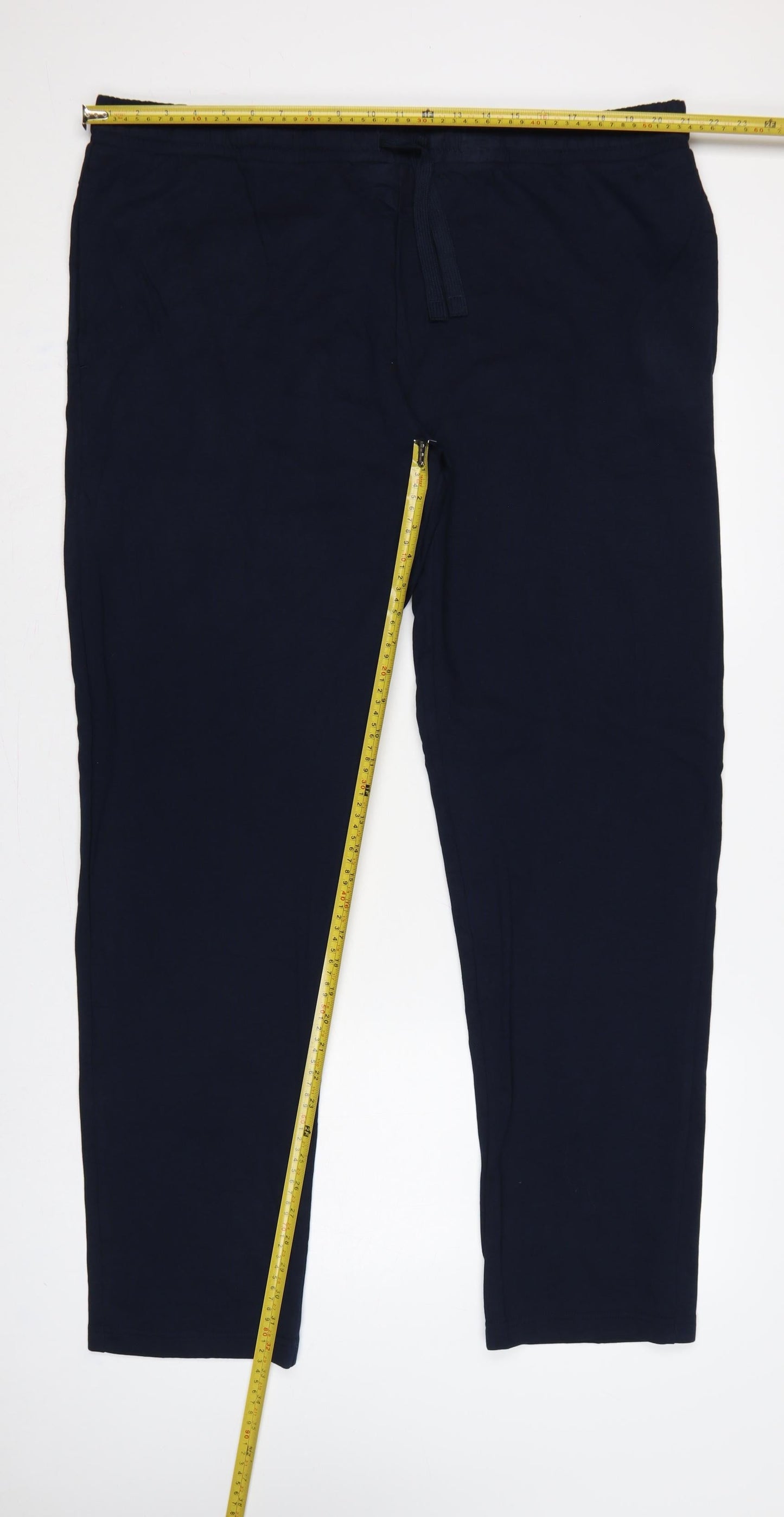 M&S Mens Blue 2XL Long Sweatpants Drawstring 42-44in Waist