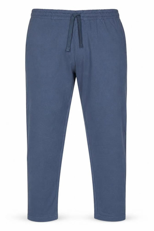 M&S Men’s Blue 3XL Regular Fit Drawstring Stretch Trousers