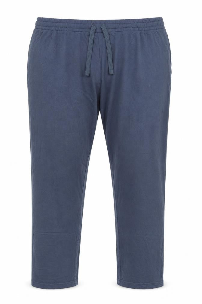 Marks and Spencer Men Blue 5XL Regular Fit Drawstring Trousers