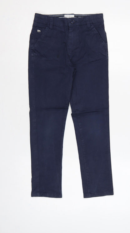Jasper Conran Boys Blue Age 8 Slim Chino Cotton Stretch School Trousers