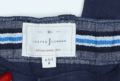 Jasper Conran Boys Blue Age 8 Slim Chino Cotton Stretch School Trousers