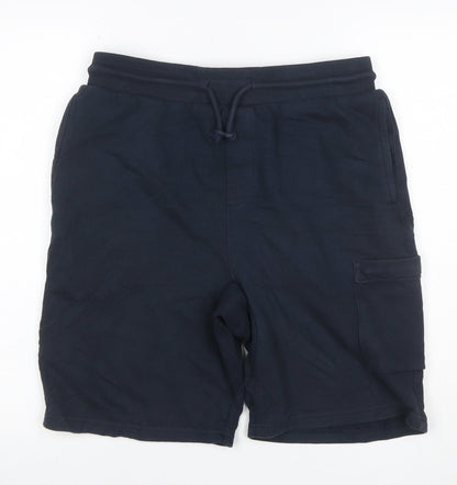 Red Herring Men’s Blue M Cargo Drawstring Cotton Blend Shorts