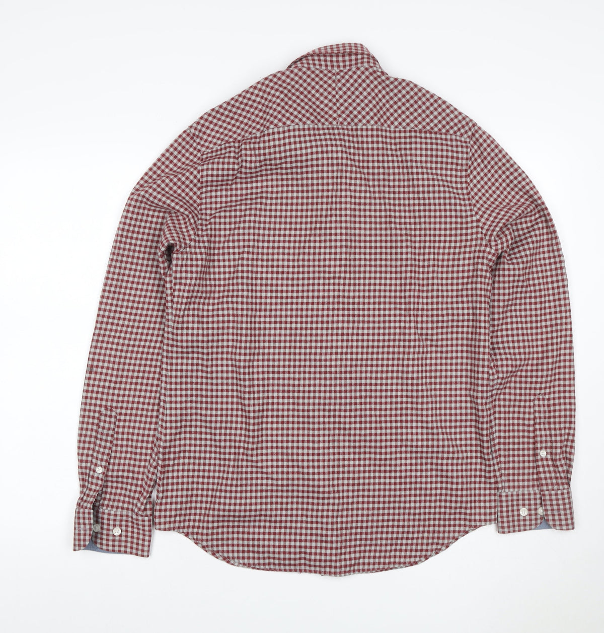 Original Penguin Men’s Red Check Button-Down Shirt M Long Sleeve