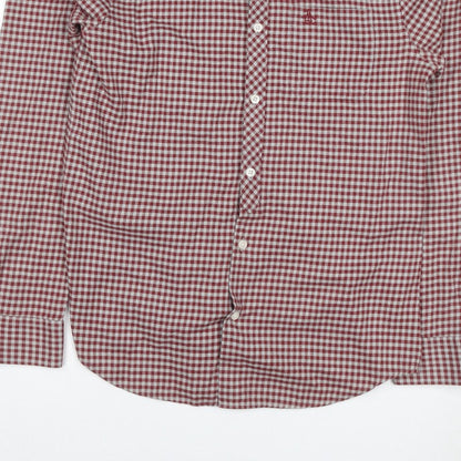 Original Penguin Men’s Red Check Button-Down Shirt M Long Sleeve
