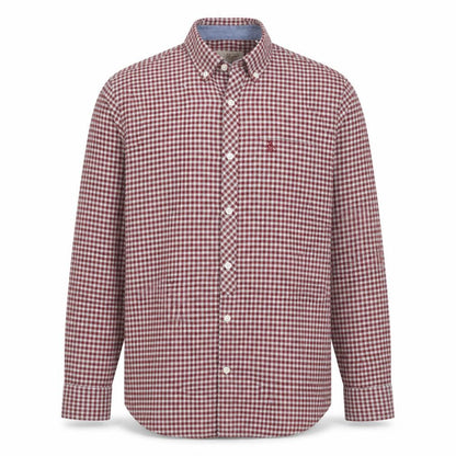 Original Penguin Men’s Red Check Button-Down Shirt M Long Sleeve