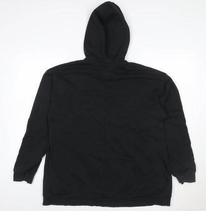 Adidas Women’s Black S Pullover Hoodie 3 Stripe Logo Drawstring Pocket