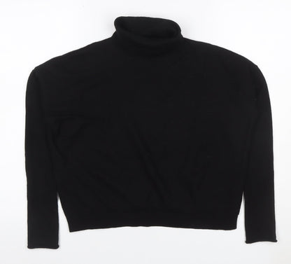 COS Women’s Black Cashmere Roll Neck Pullover Jumper Size L