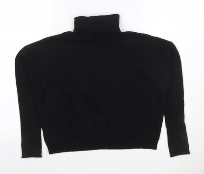 COS Women’s Black Cashmere Roll Neck Pullover Jumper Size L