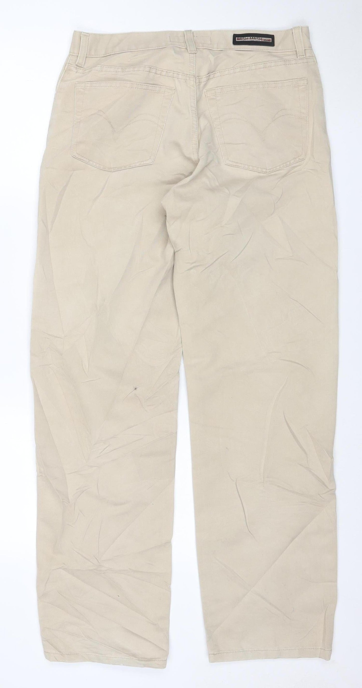 Mish Mash Men’s Beige Straight Jeans W32 Regular Cotton Blend