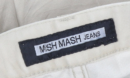 Mish Mash Men’s Beige Straight Jeans W32 Regular Cotton Blend