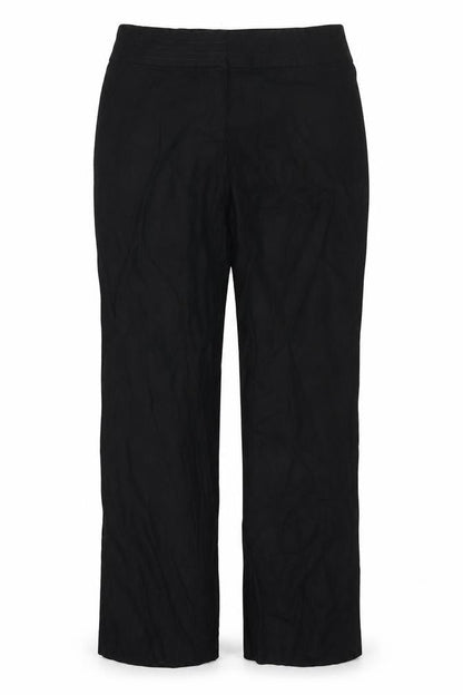 M&S Womens Black Size 10 Stretch Jersey Straight Leg Trousers