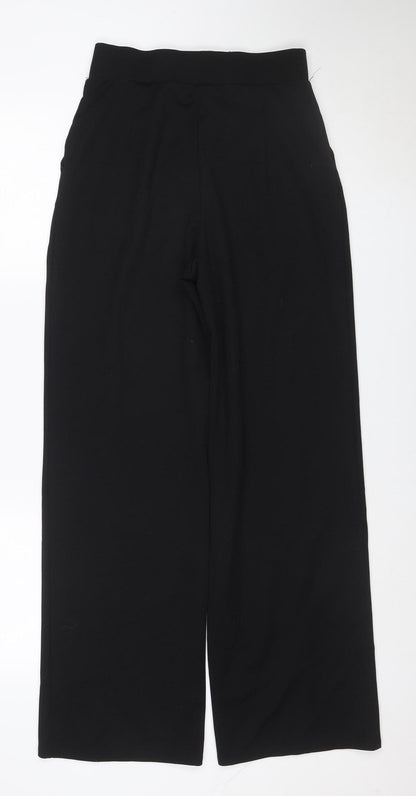 H&M Women Black S Flared Stretch Dress Trousers Smart Workwear